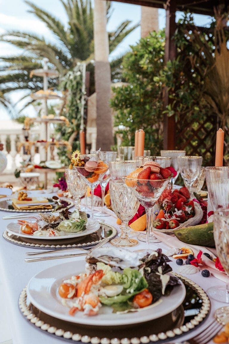 Tischdekoration Finca-Hochzeit